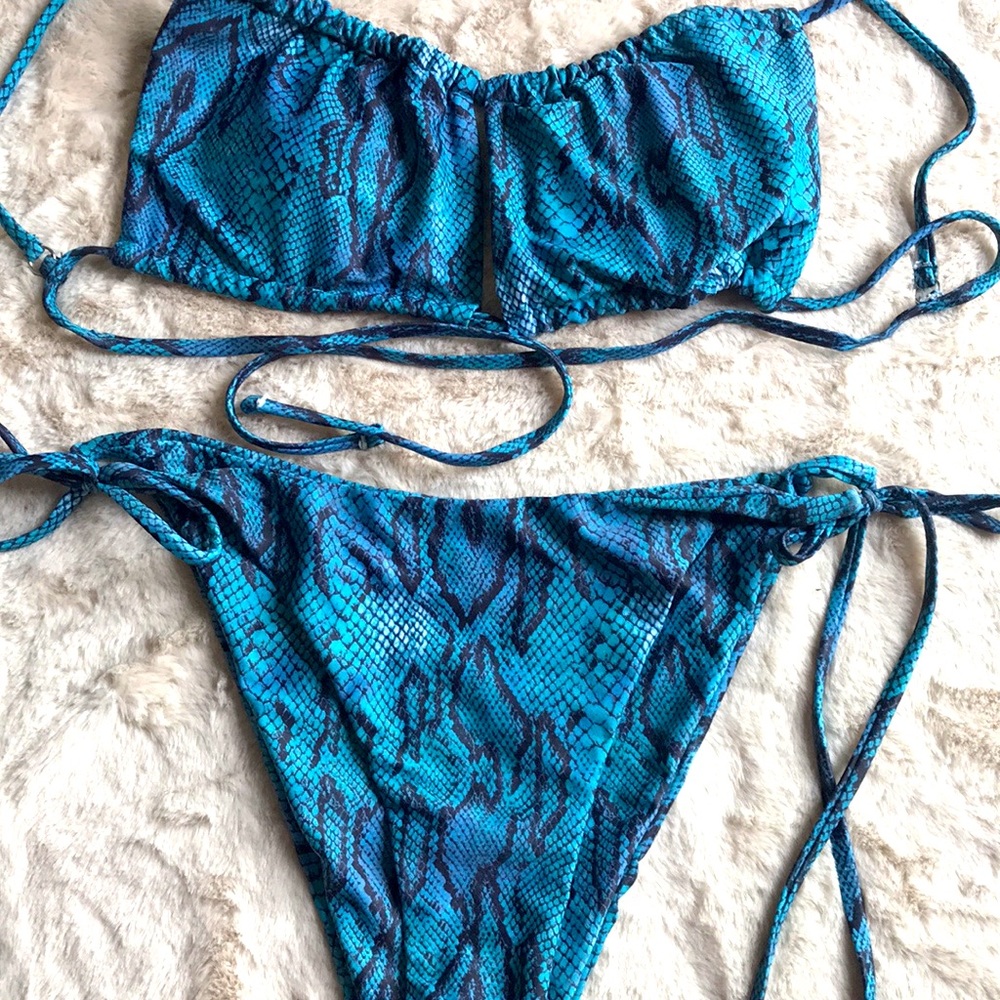Womens Large Animal Print Bikini Bathing Suit CLEAN EUC